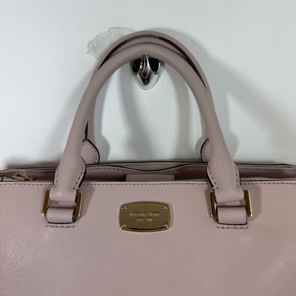 Michael Kors Kellen Saffiano Satchel Large Matching Jet Set Wallet Blossom Pink - Picture 6 of 16